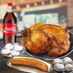 Combo 3 : 1 Pollo Asado +  Papa + Arepa + 1 Coca Cola  1.5 Lt