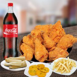 Combo 3 : 1 Pollo Broasted + Papa Francesa + Arepa + Coca Cola  1.5 Lt