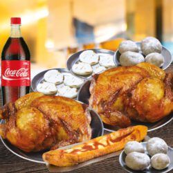 Combo 3 : 1 Pollo Asado + Papa + Arepa + Plátano + Coca Cola 1.5L